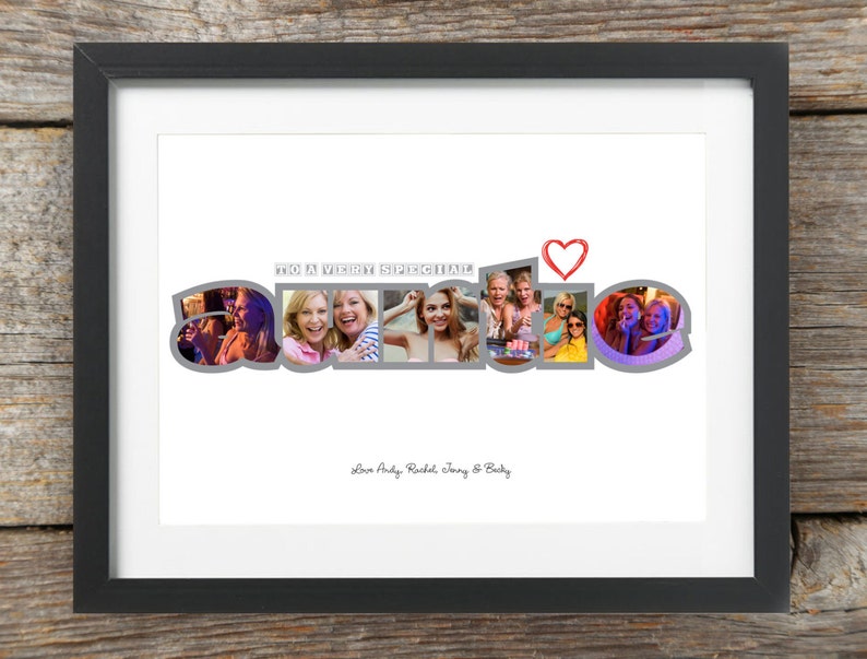 Personalisierte Tante Collage Print Foto Geschenk Wort Art | Etsy