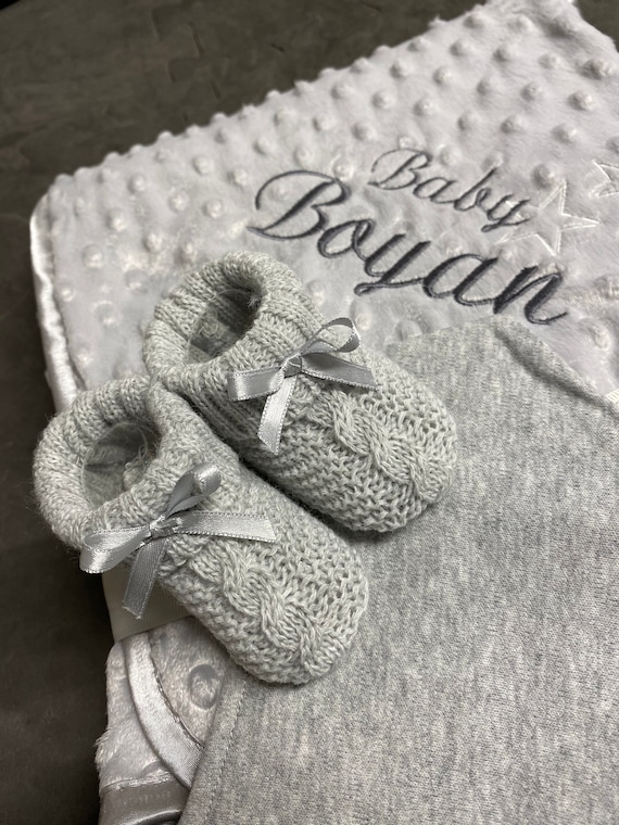 Personalised Baby Blanket Embroidered Super Soft Boys Girls New