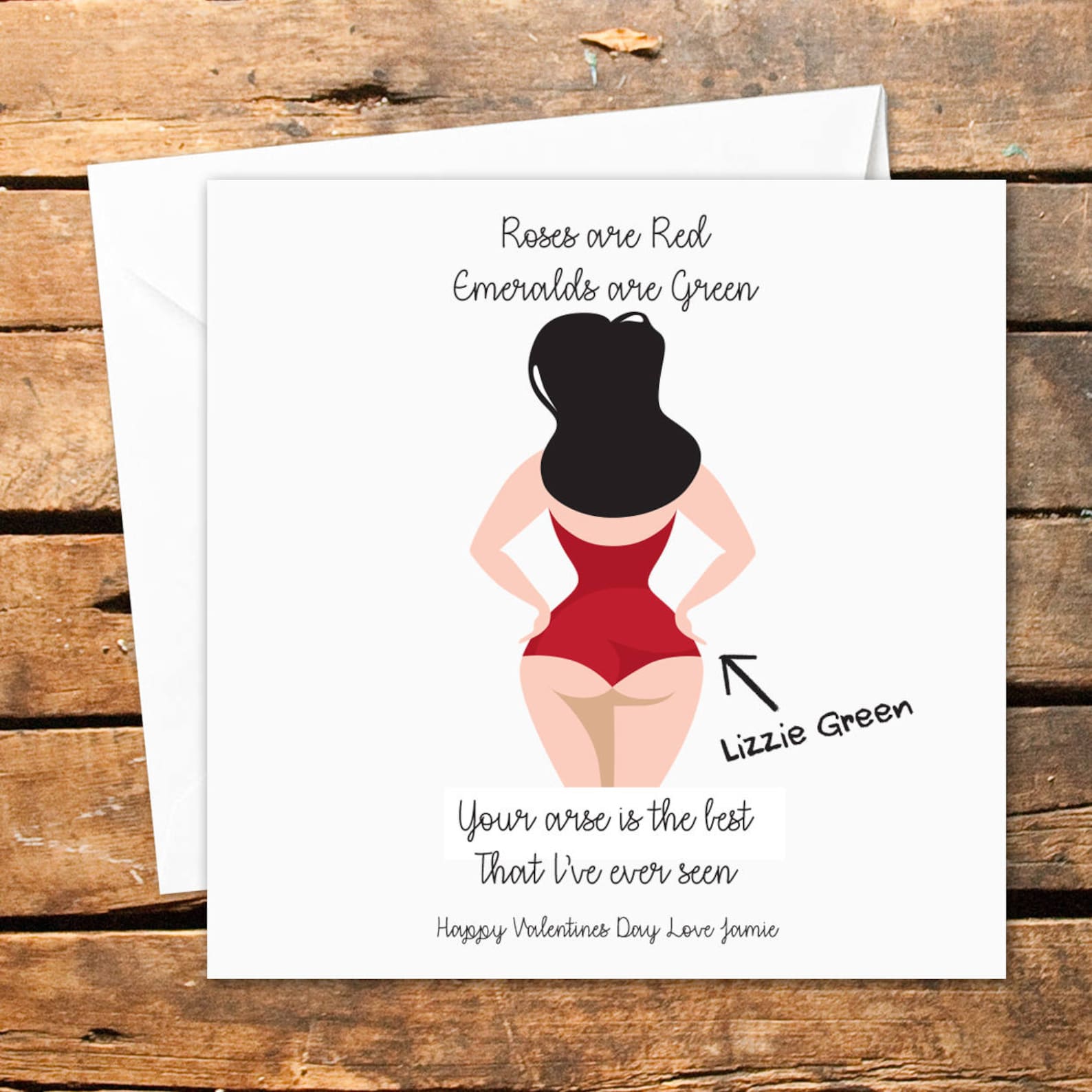 Personalised Happy Valentines Day Card Sexy Bum Lady Sex Arse Etsy