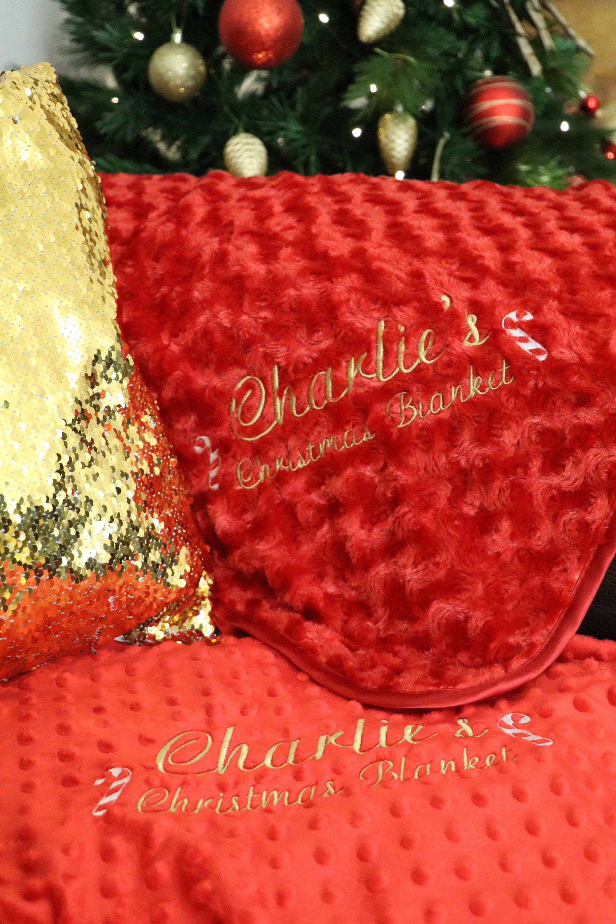 Personalised Christmas Baby Blanket Embroidered Super Soft Etsy