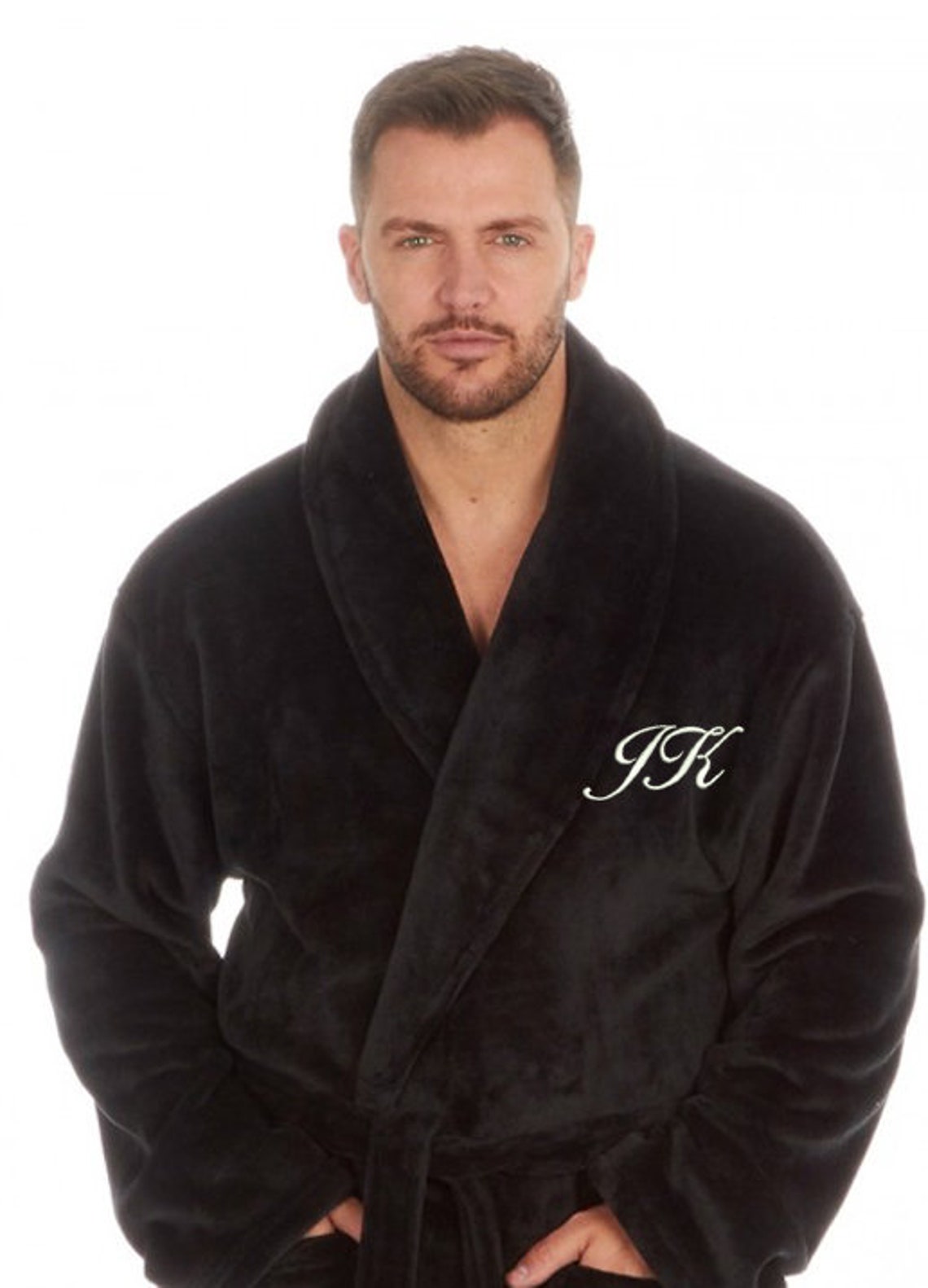 Personalised Embroidered Mens Robe Dressing Gown Bathrobe Etsy UK