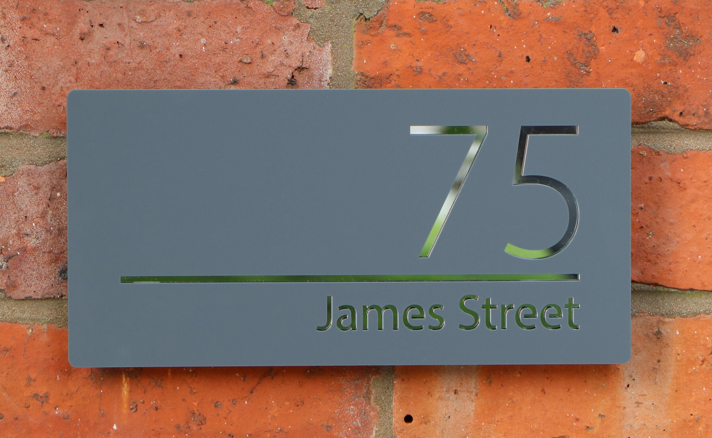 Contemporary House Sign Modern House Number Door Number Sign Etsy UK
