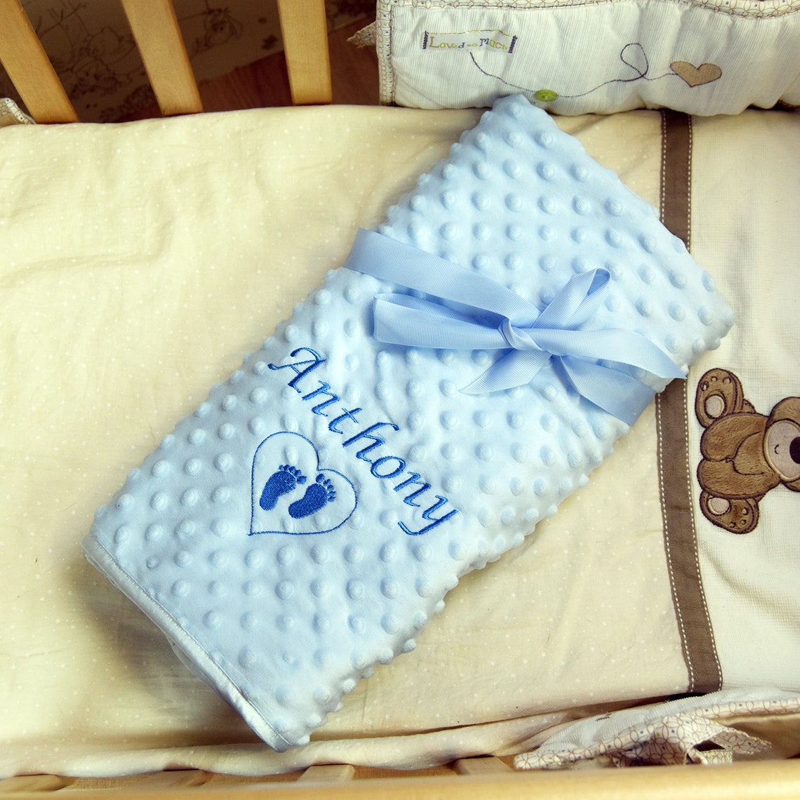 Personalised Baby Blanket Embroidered Super Soft For Boys And Etsy