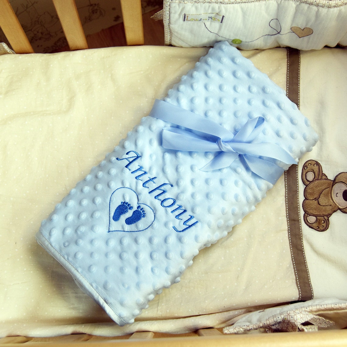 Personalised Baby Blanket Embroidered Super Soft for Boys & Etsy
