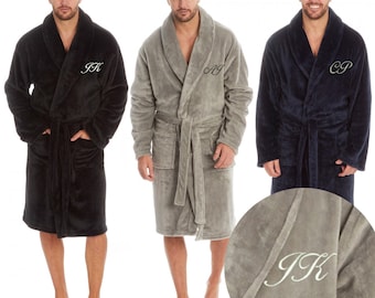 Personalised Embroidered Mens Robe Back