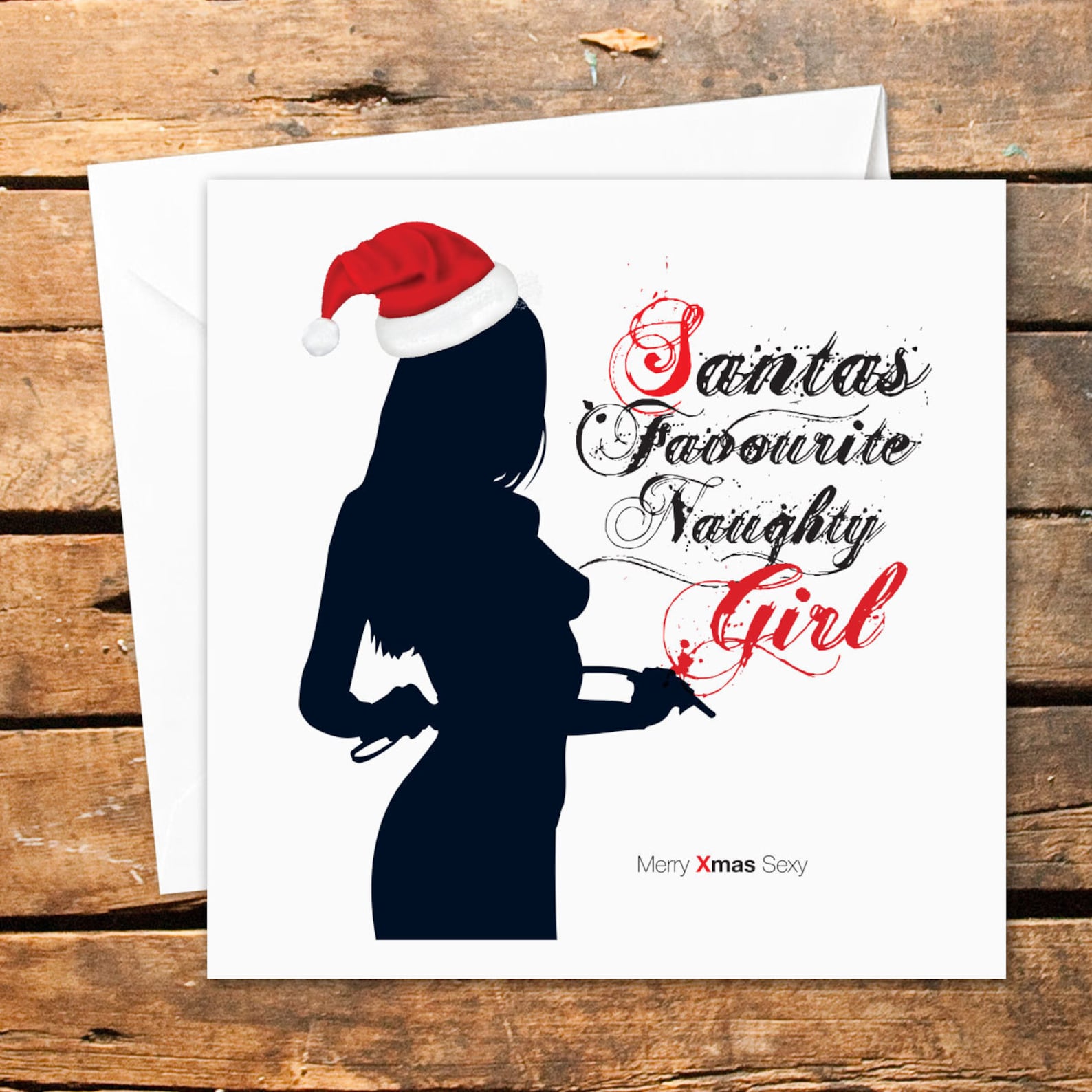 Personalised Santas Favourite Naughty Girl Christmas Greeting Etsy