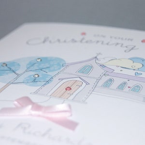 Personalised Handmade Christening Baptism Card Godson Boy Son Grandson Goddaughter Daughter Granddaughter Church Grandaughter image 2