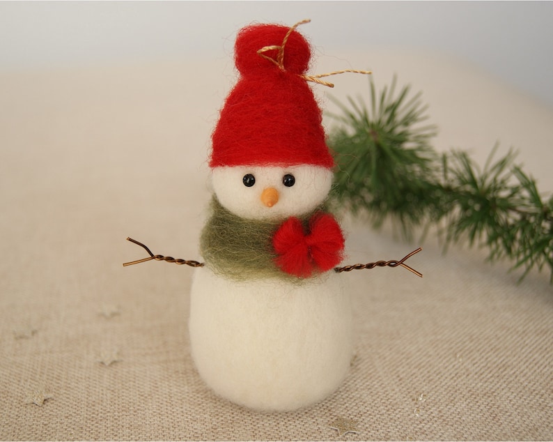 needle felted Snowman