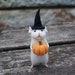 Halloween mouse with a pumpkin, Needle felted mouse, Needle felted animal, Needle felted miniature