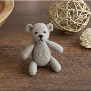 Needle felted teddy bear, toy for photo session