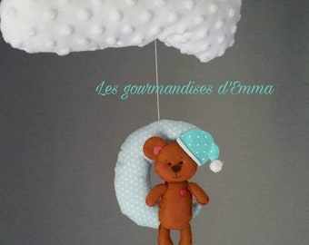 Cloud teddy bear suspension