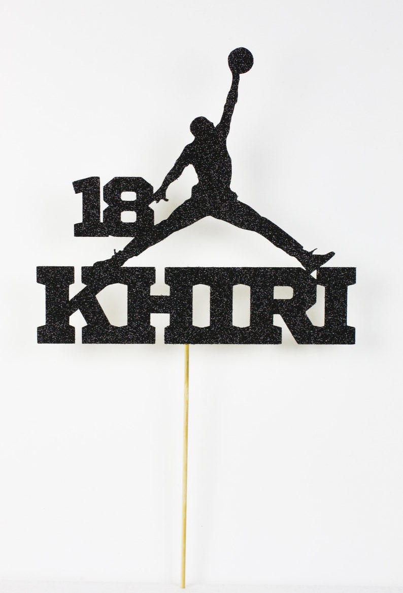 Basketball Cake Topper Jordan Cake Sport Topper Boys Cake Etsy