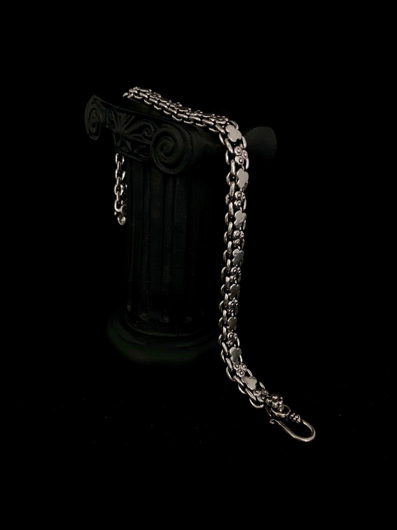Vintage Oxidized 925 Silver Bracelet