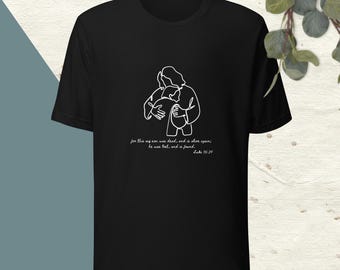 Camiseta del hijo pródigo Camisetas con las escrituras cristianas