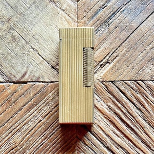 Dunhill lighter - Rollagas line - Vertical design - Gold-plated - Vintage