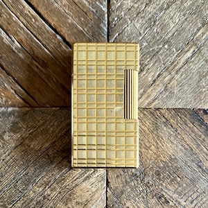 Vinci lighter - Square & rectangle design - Gold-plated - Vintage