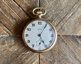 UTI pocket watch - Yellow gold - Vintage