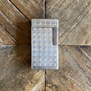 Flaminaire lighter - F10 line - Large model - Square design - Silver-plated - Vintage