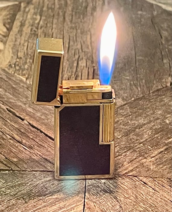 Vinci Lighter - Brown Chinese Lacquer - Gold-plated - Vintage - Etsy
