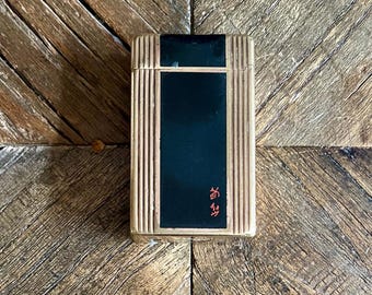 Vintage S. T. Dupont Lighter: Line 1, Black Lacquer Windsor, Gold Plated