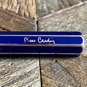 Pierre Cardin cylindrical lighter, blue email - Vintage