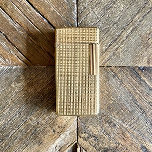 Dunhill lighter, Prince of Wales design, gold-plated - Vintage
