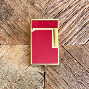 Calibri Feuerzeug, Rola 36, roter Lack, vergoldet - Vintage