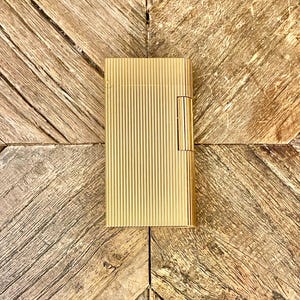 Caran d'Ache lighter - Vertical line design - Gold plated - Vintage