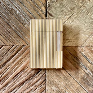 S. T. Dupont lighter - Line 2 - Small model - Vertical line design - Gold-plated - Vintage