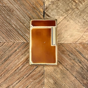 S. T. Dupont lighter - Line 1 - Large model - Brown Chinese lacquer - Vintage