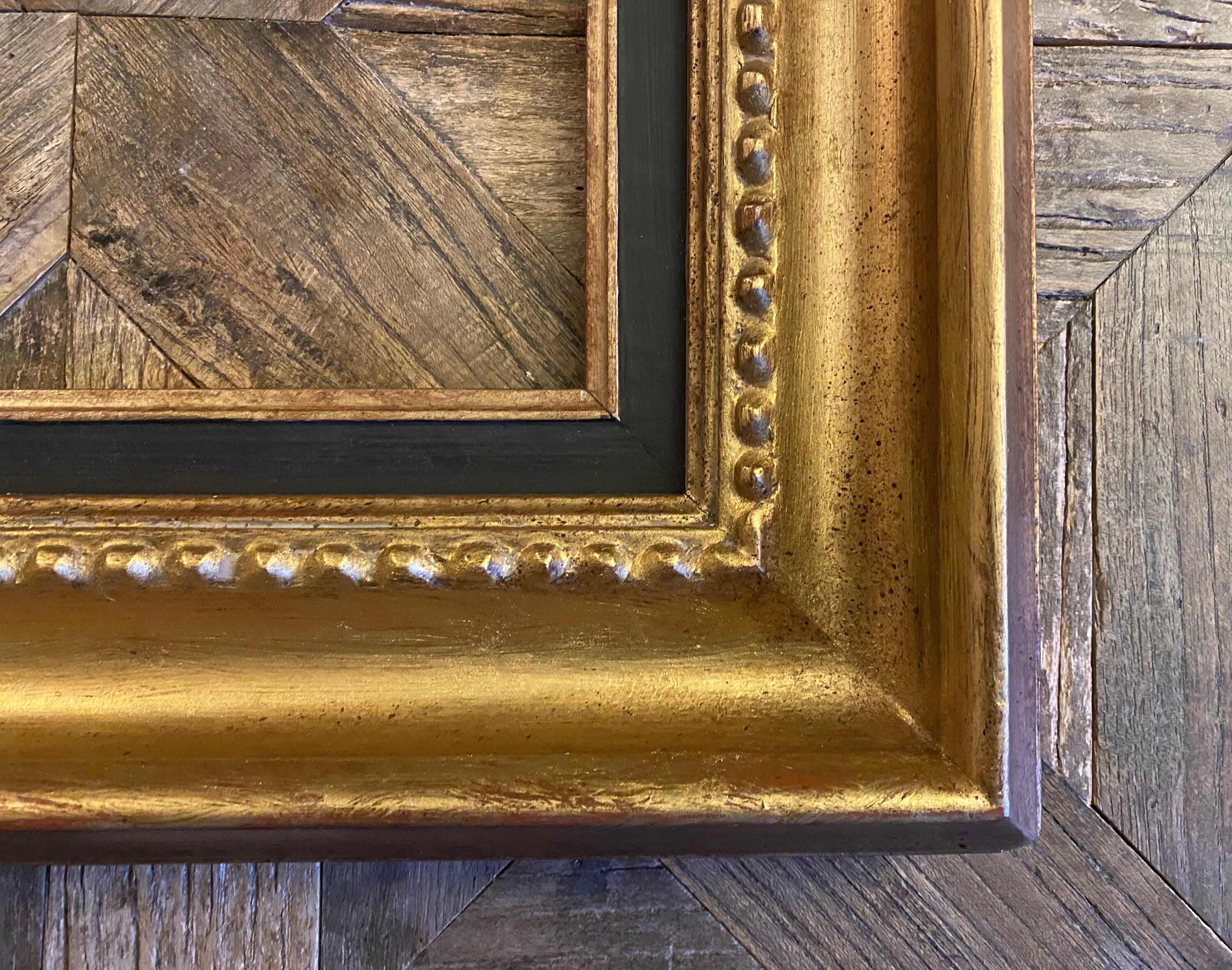Vintage wooden gilded frame for painting