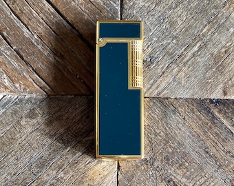 Colibri lighter, green lacquer & gold plated - Vintage