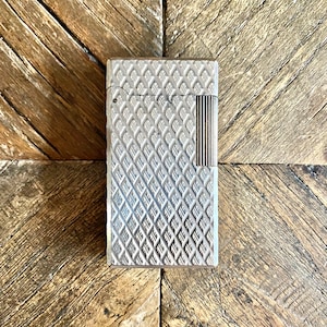Flaminaire lighter - F10 line - Large model - Losange design - Silver-plated - Vintage