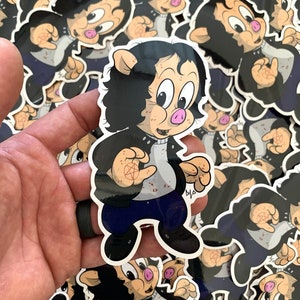 Night Porker Sticker Horror Collectible Cool Nostalgia Cartoon Stickers Slaps