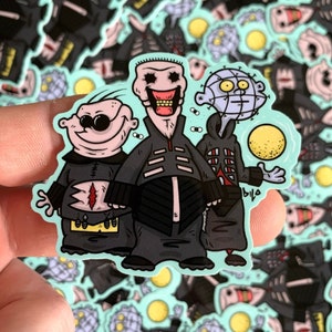 Ed Raisers Sticker Hellraiser Stickers Cartoon Horror Mashup Nostalgia Pop culture Slaps Collectible Art