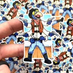 Muppet Master Gonzo the Six Shooter Adesivo da collezione horror Nostalgia Decorazione