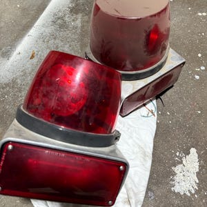 Pair of Whelen B6RS Vintage Combination Rotating Lights Warning & Directional