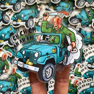 Jason Hotrod Horror Sticker Cool Art Movie Collectible Slasher Stickers Slaps