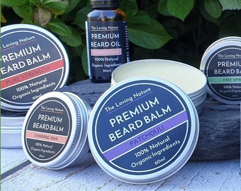 Natural Beard Balm, Premium Organic Ingredients, Cruelty Free | 9 Unique Scents - 3 Sizes Available