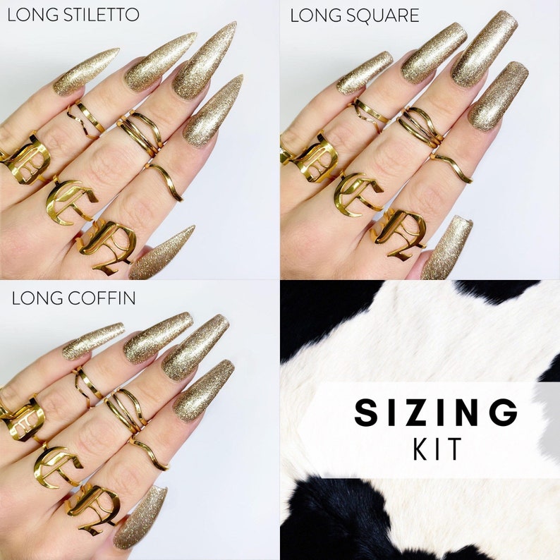 Press on Nails Sizing Sample Size Guide Fake Nails Etsy
