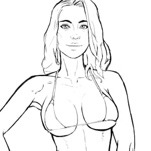 Custom Digital Pinup Sketch