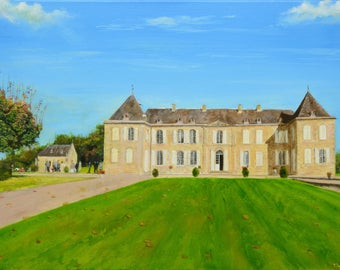 Your wedding venue painted in oils