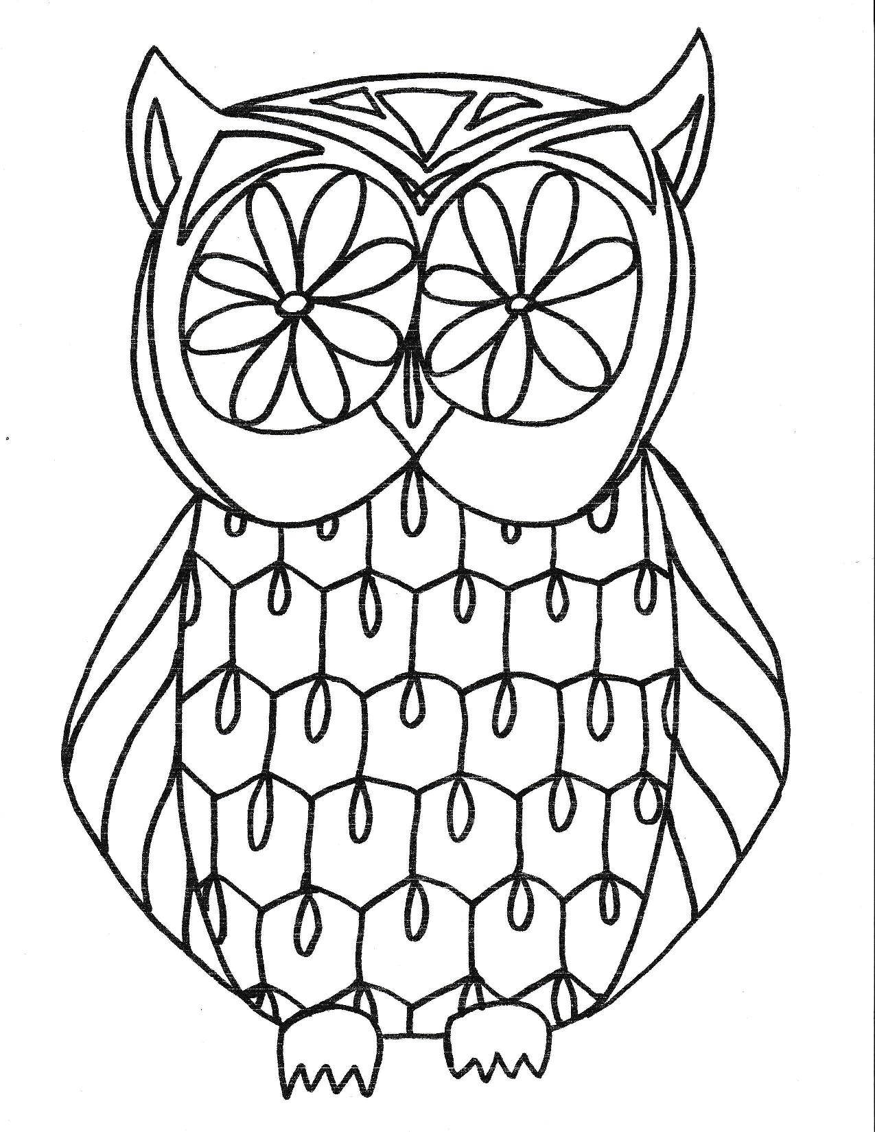 Owl-printable Coloring Pagechildrenkidscoloringinstant - Etsy