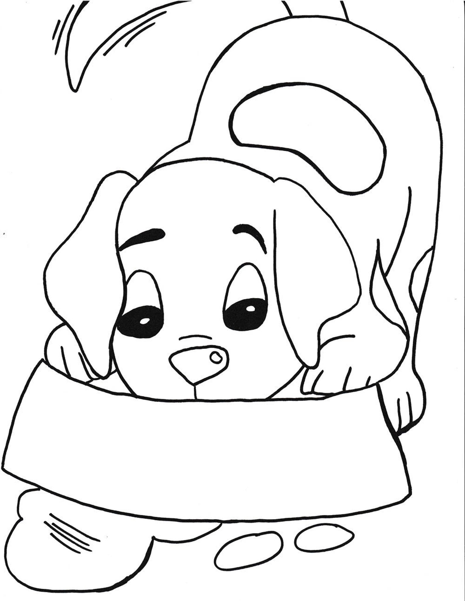 Puppy Printable Coloring Page,printable,kids,coloring,instant Download ...