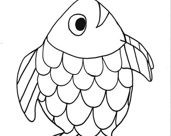 Rainbow Fish Coloring Page