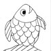 Rainbow Fish Printable Coloring - Etsy