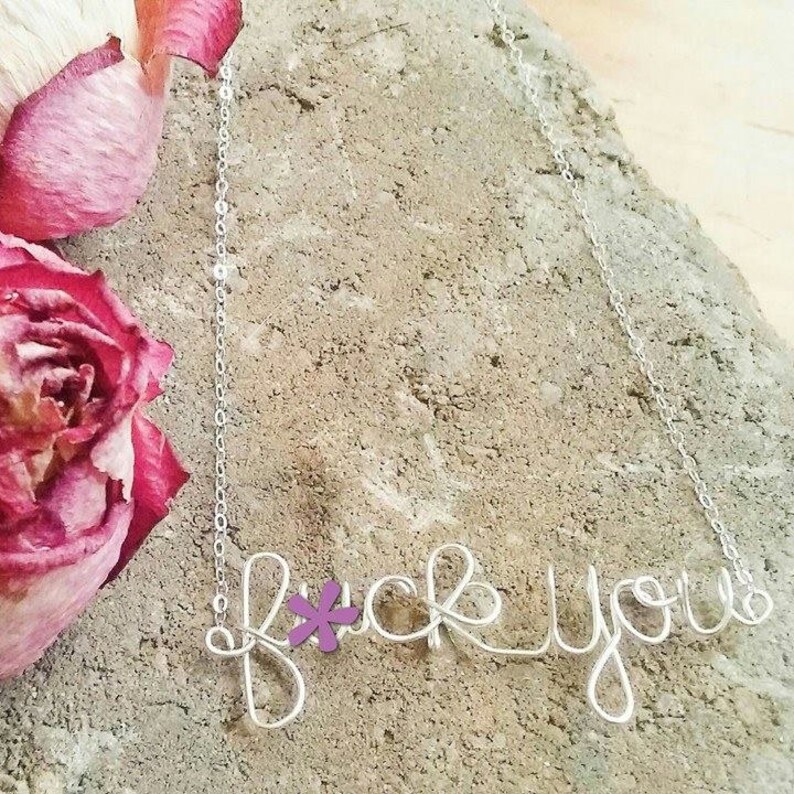 Fck You Fck You Necklace Fck You Jewelry Fck Jewelry Etsy
