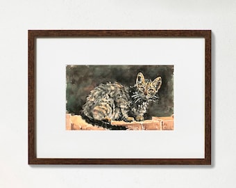 Original painting, original artwork, wall art, cat, pets, animals