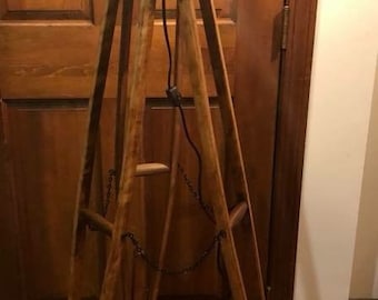 Antike Krücken Stehlampe, Medizinische Lampe, Arzt Bürolampe.