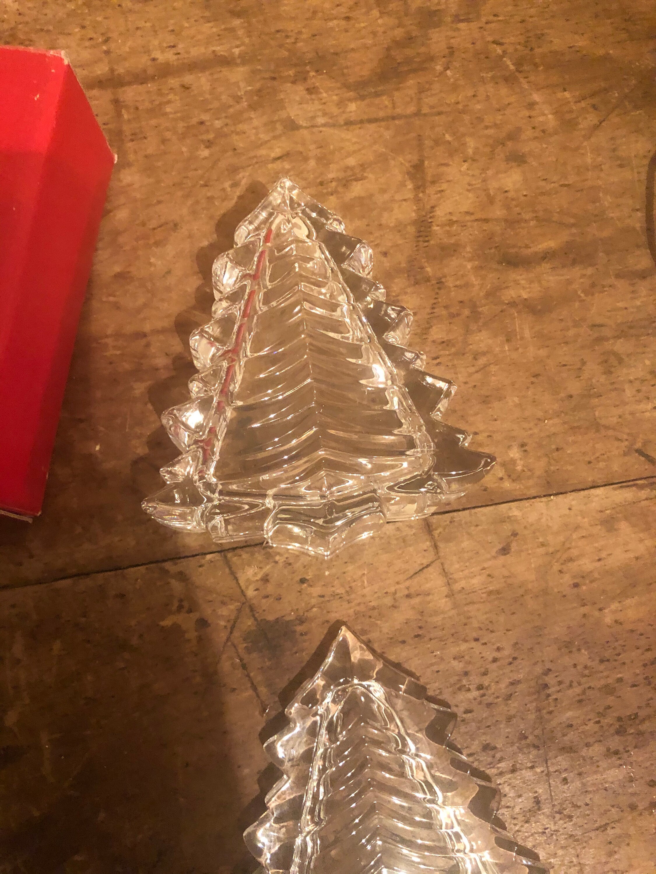 Gorham Full Lead Crystal Christmas Tree with Lid Candy Dish Etsy